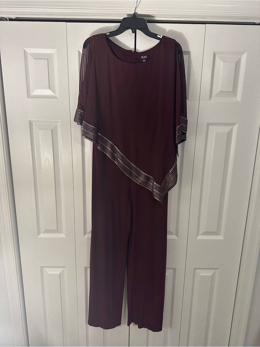 NWT SL Fashion New York Asymmetrical Overlay Jumpsuit- Size 10
